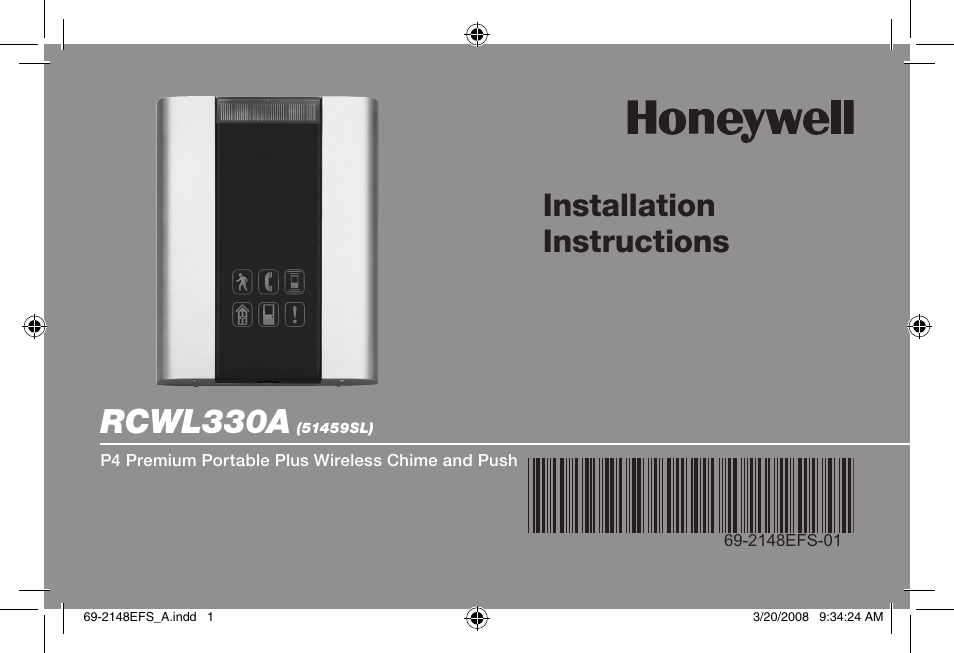 Honeywell RCWL330A User Manual | 60 pages