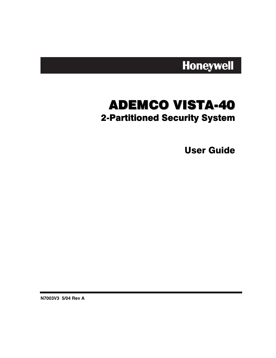 Honeywell SYSTEM OVERVIEW N7003V3 User Manual | 56 pages