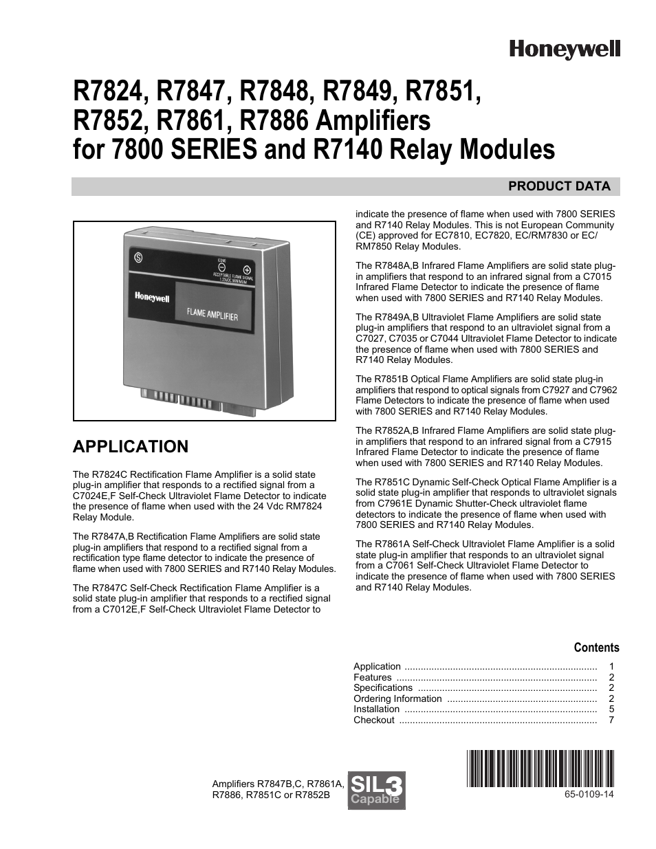 Honeywell R7824 User Manual | 8 pages