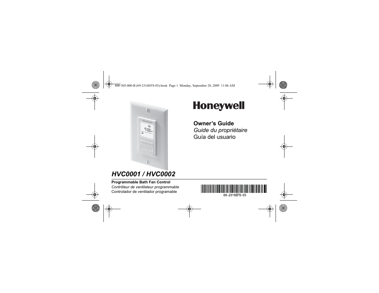 Honeywell HVC0001 User Manual | 64 pages