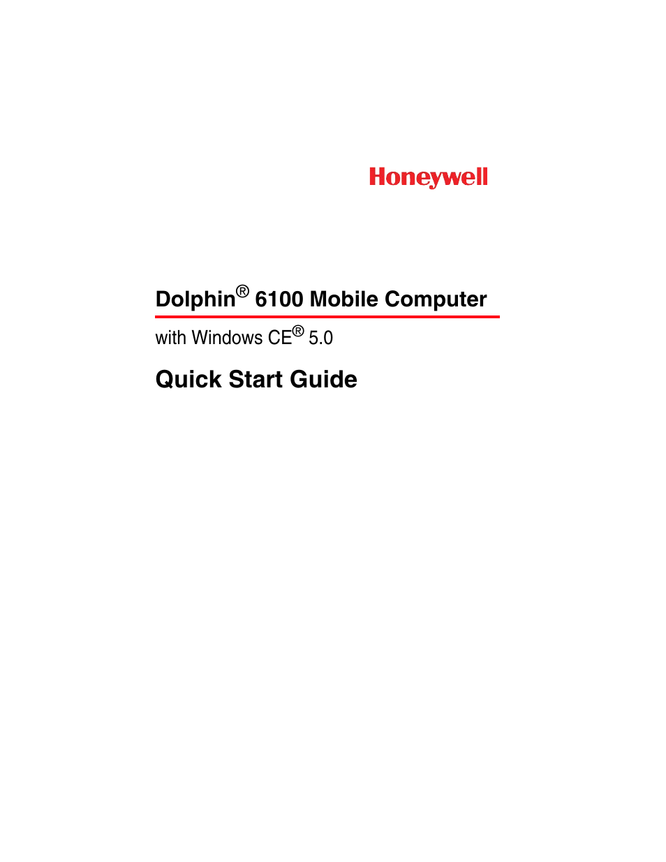 Honeywell DOLPHIN 6100 User Manual | 14 pages