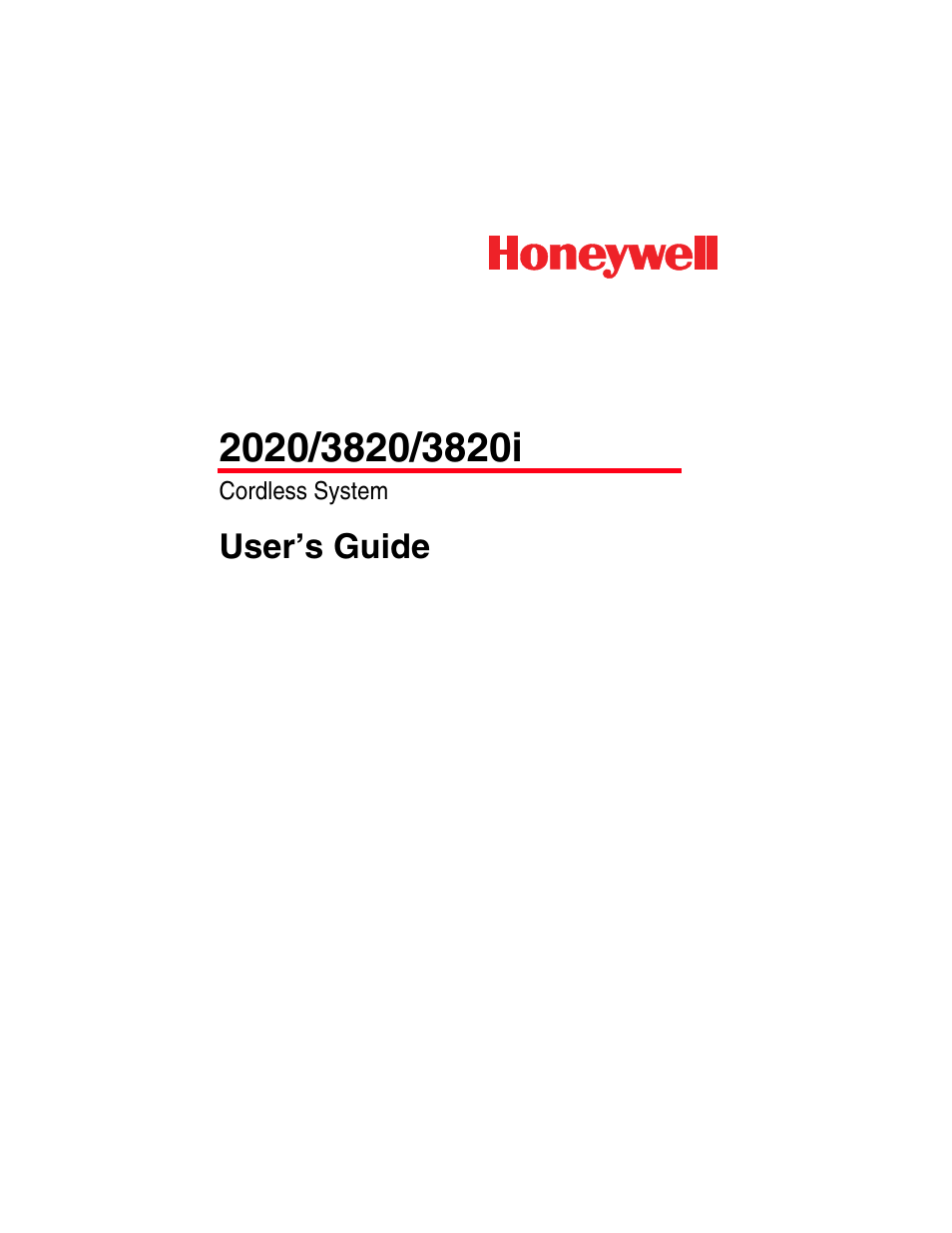 Honeywell 2020 User Manual | 188 pages