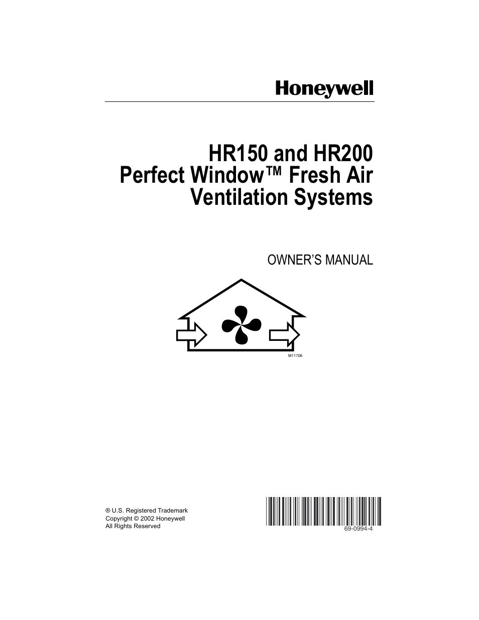 Honeywell PERFECT WINDOW HR150 User Manual | 12 pages