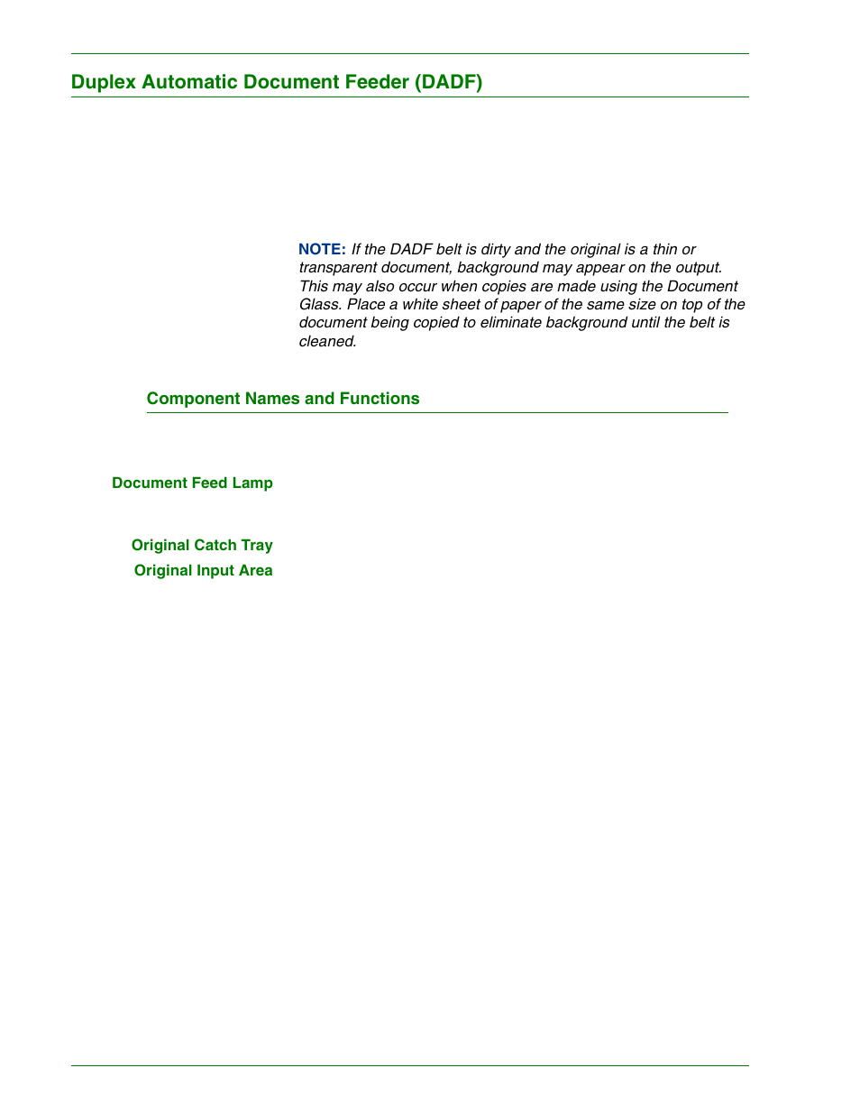 Duplex automatic document feeder (dadf), Component names and functions, Duplex automatic document feeder (dadf) 1–82 | Component names and functions 1–82 | HP 3535 User Manual | Page 100 / 268