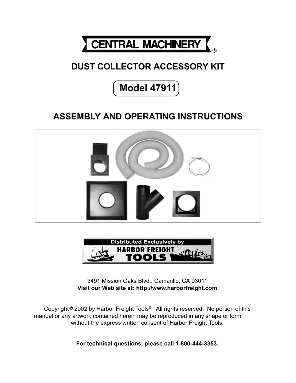 Harbor Freight Tools 47911 User Manual | 6 pages