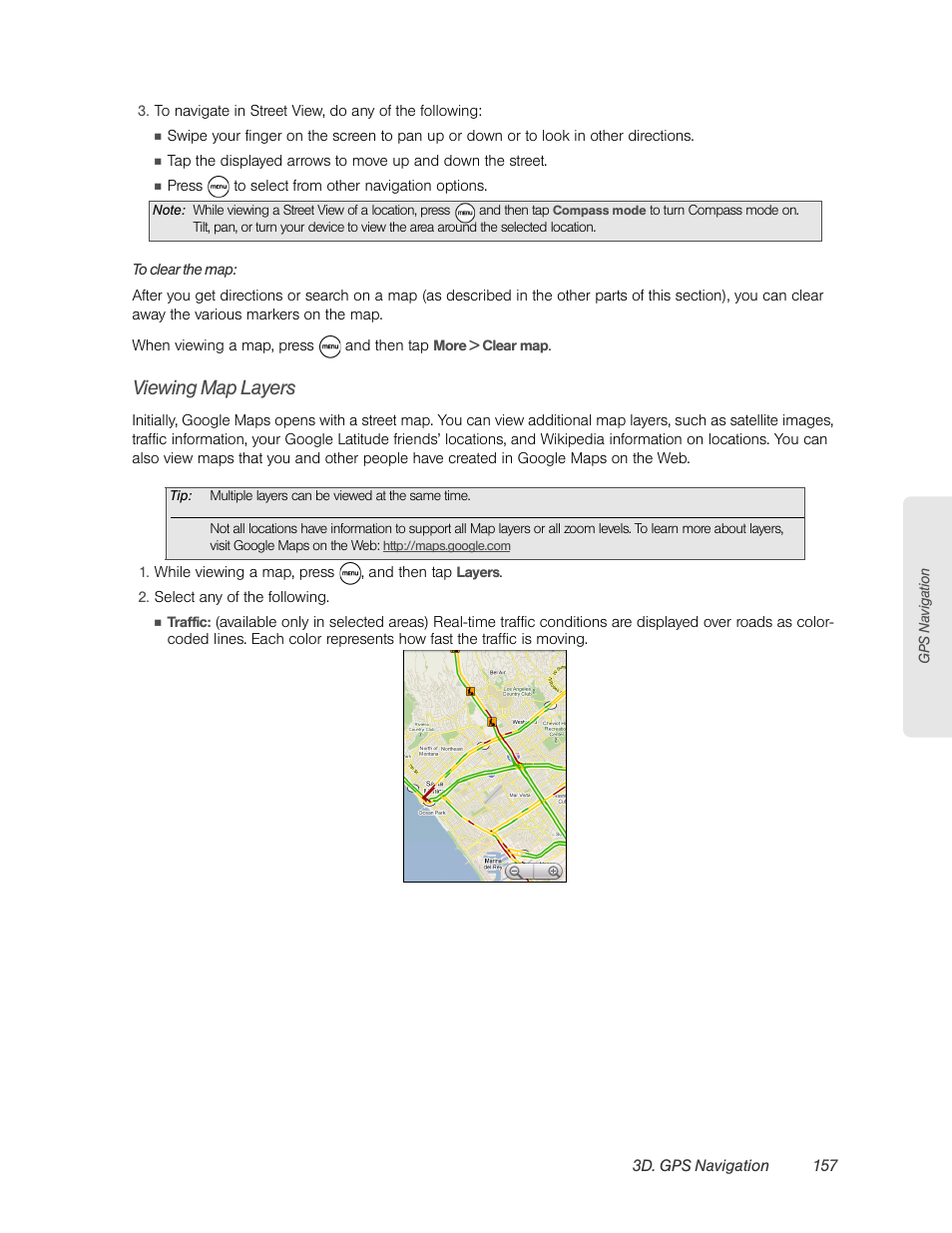 Viewing map layers | HTC EVO 4G User Manual | Page 167 / 197