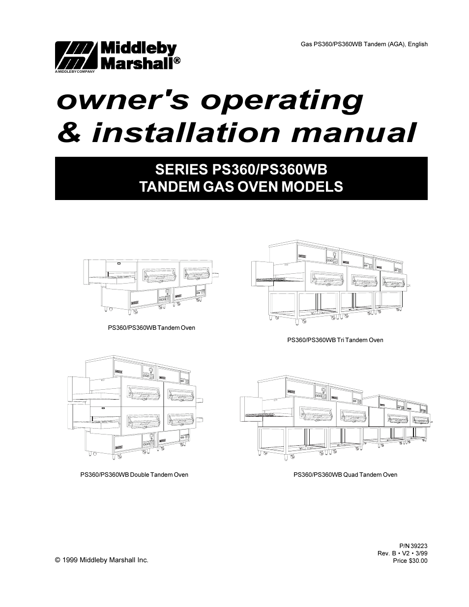 Middleby Marshall PS360WB  EN User Manual | 32 pages
