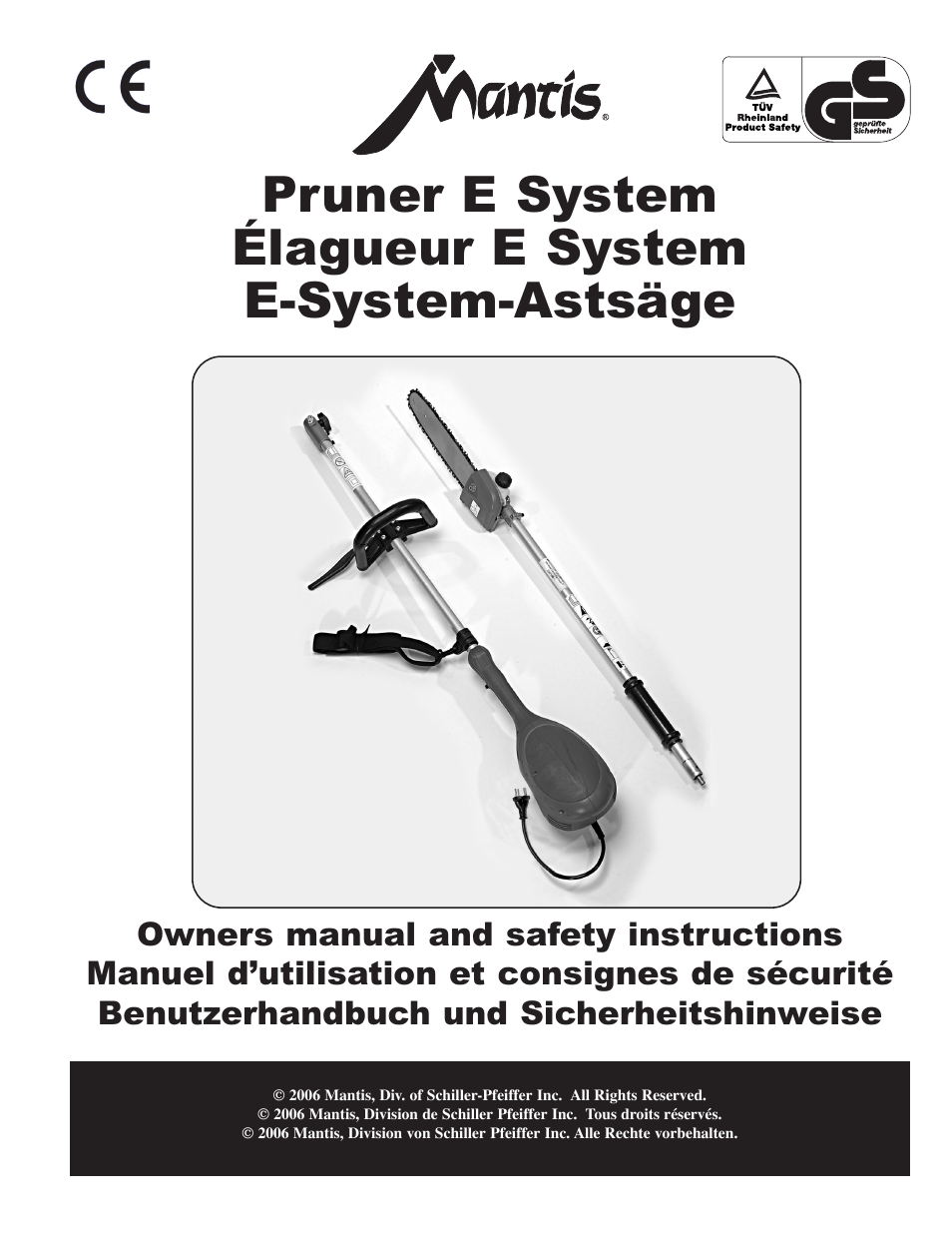 Mantis Pruner E System User Manual | 18 pages