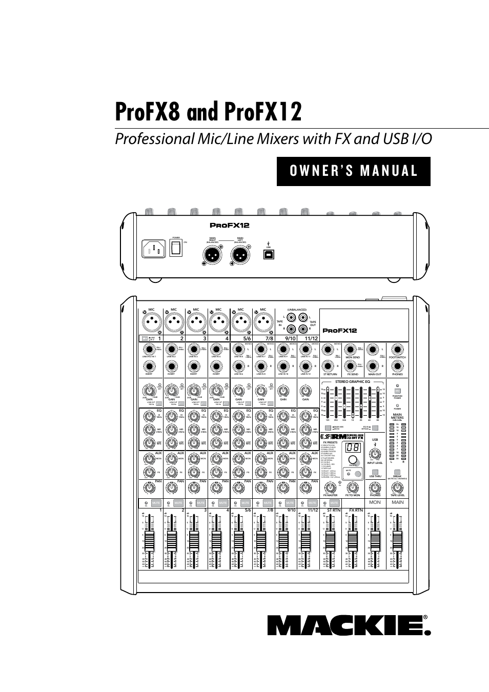 MACKIE ProFX12 User Manual | 33 pages
