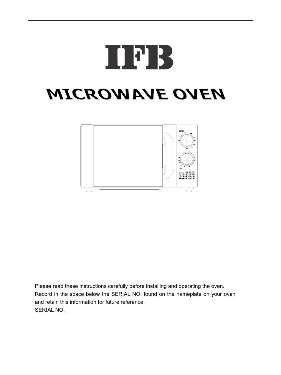 IFB Appliances 17PG1S User Manual | 9 pages