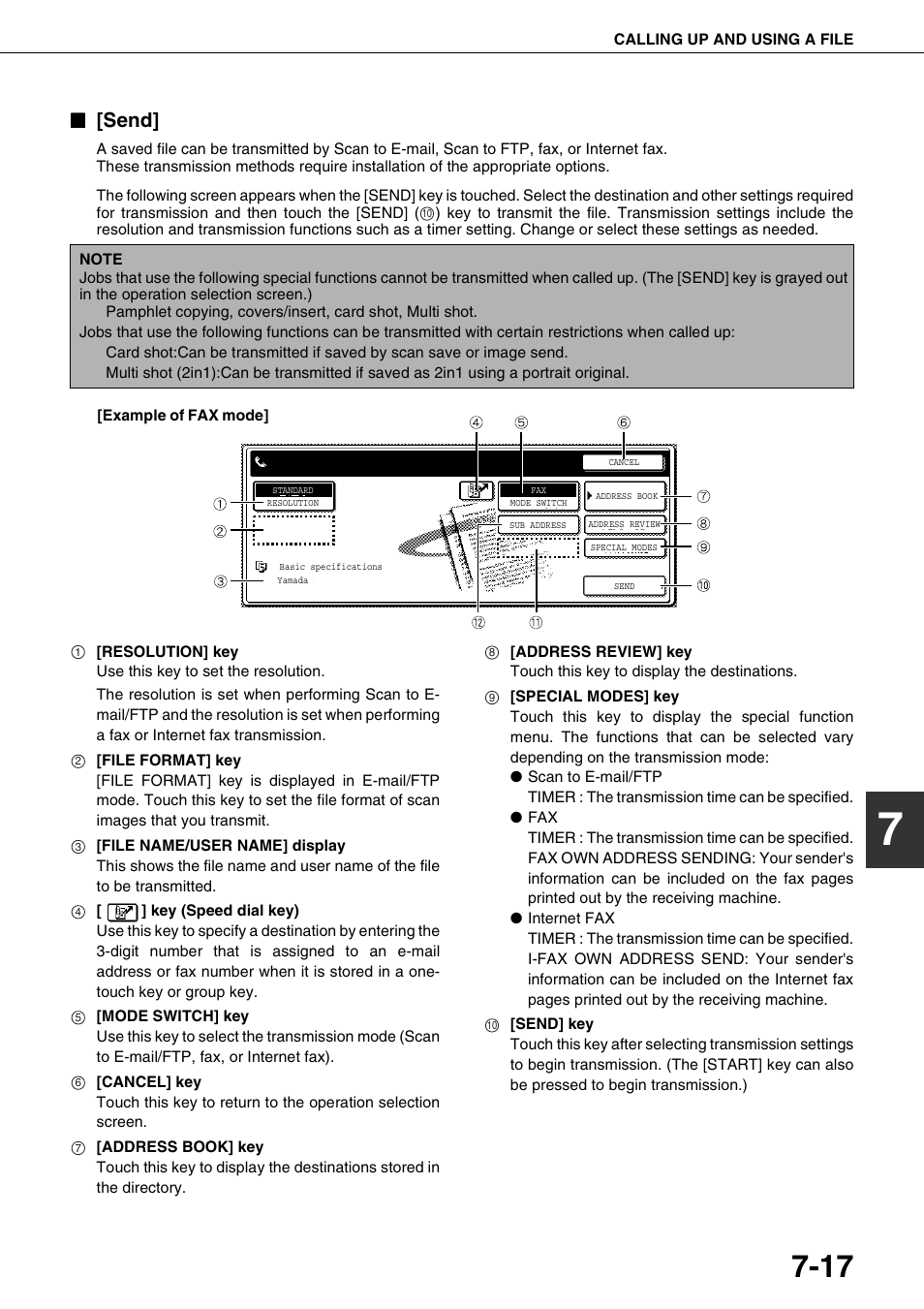 Send, E 7-17), E 7-17 | Ge 7-17) | Sharp AR-M700N User Manual | Page 151 / 172