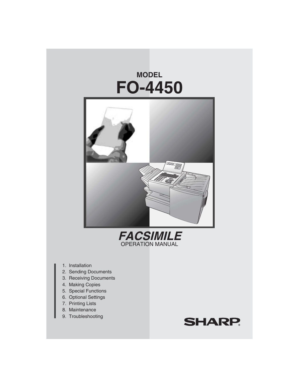 Sharp FO-4450 User Manual | 144 pages