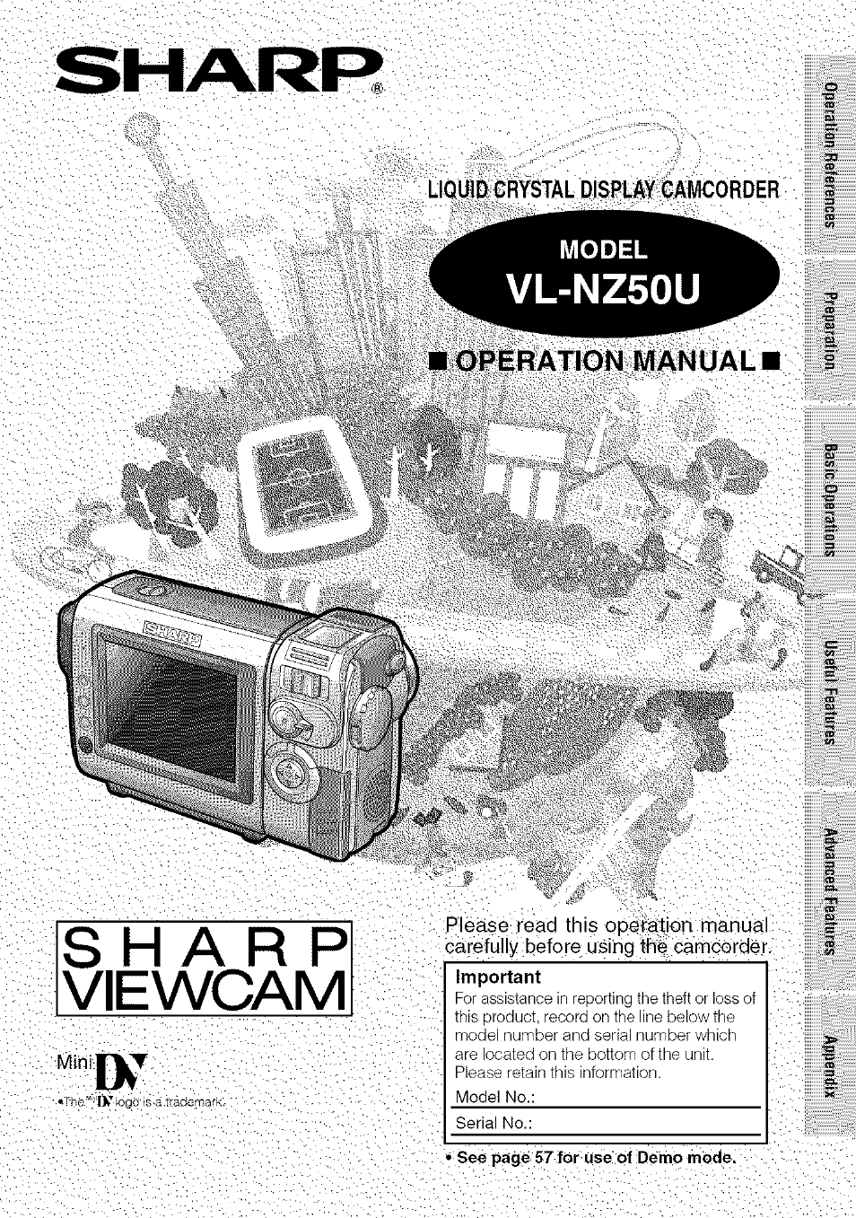 Sharp VIEWCAM VL-NZ50U User Manual | 83 pages