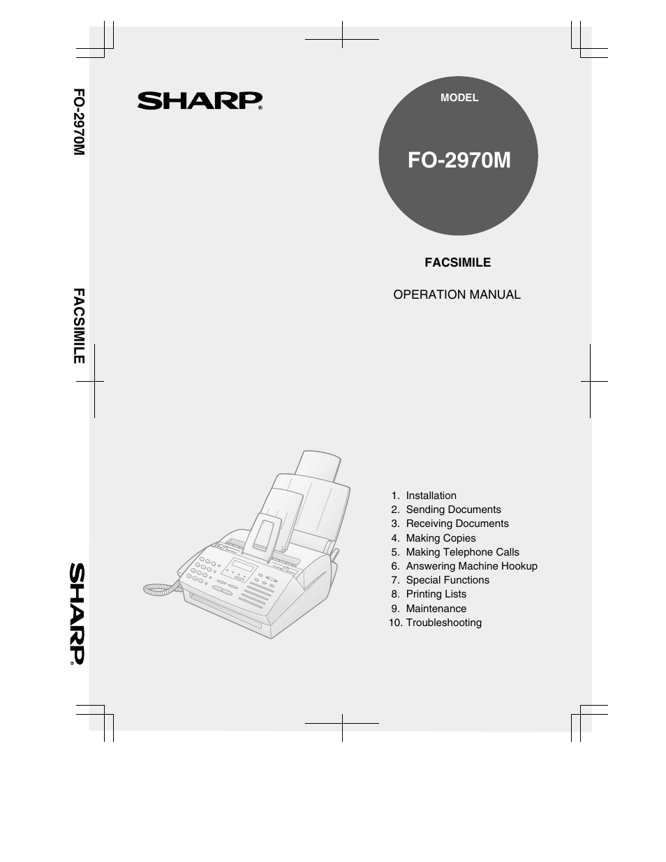 Sharp FO-2970M User Manual | 152 pages