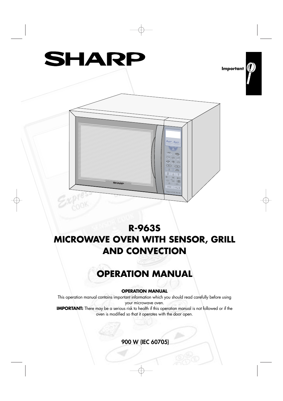 Sharp R-963S User Manual | 45 pages