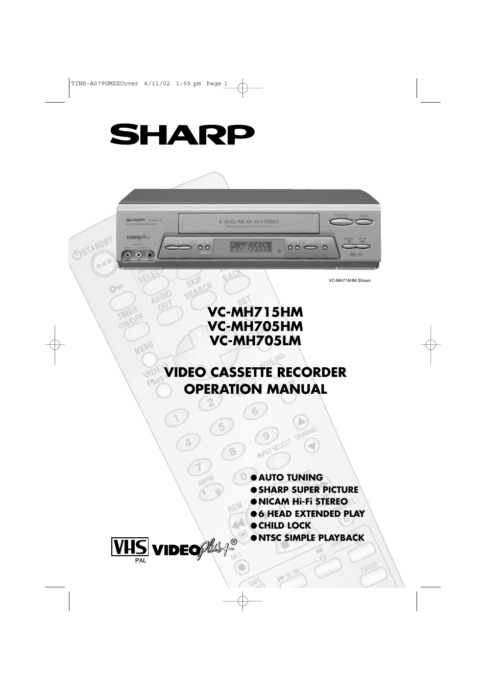 Sharp VC-MH715HM User Manual | 43 pages