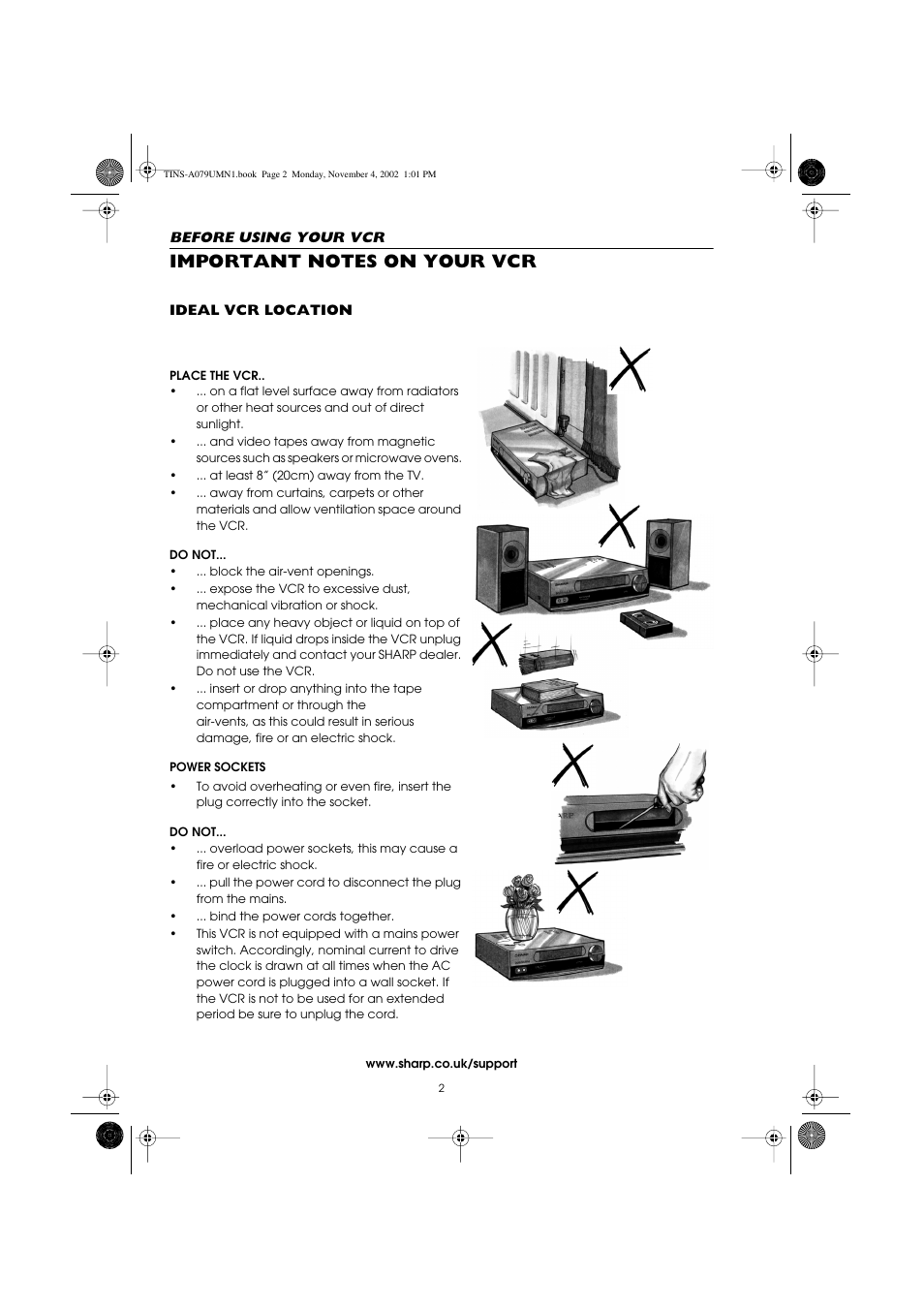 Sharp VC-MH715HM User Manual | Page 6 / 43