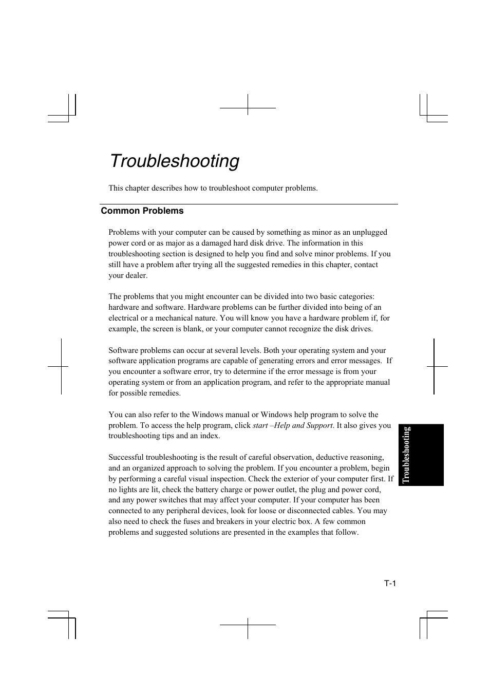 Troubleshooting | Sharp PC-MM1 User Manual | Page 107 / 123