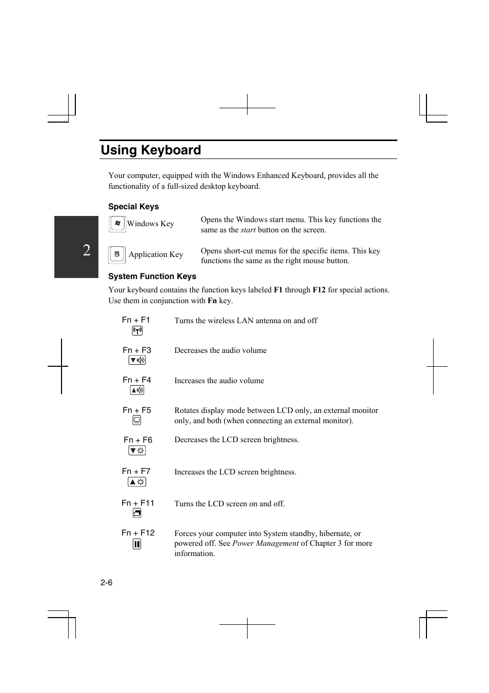 Using keyboard | Sharp PC-MM1 User Manual | Page 32 / 123