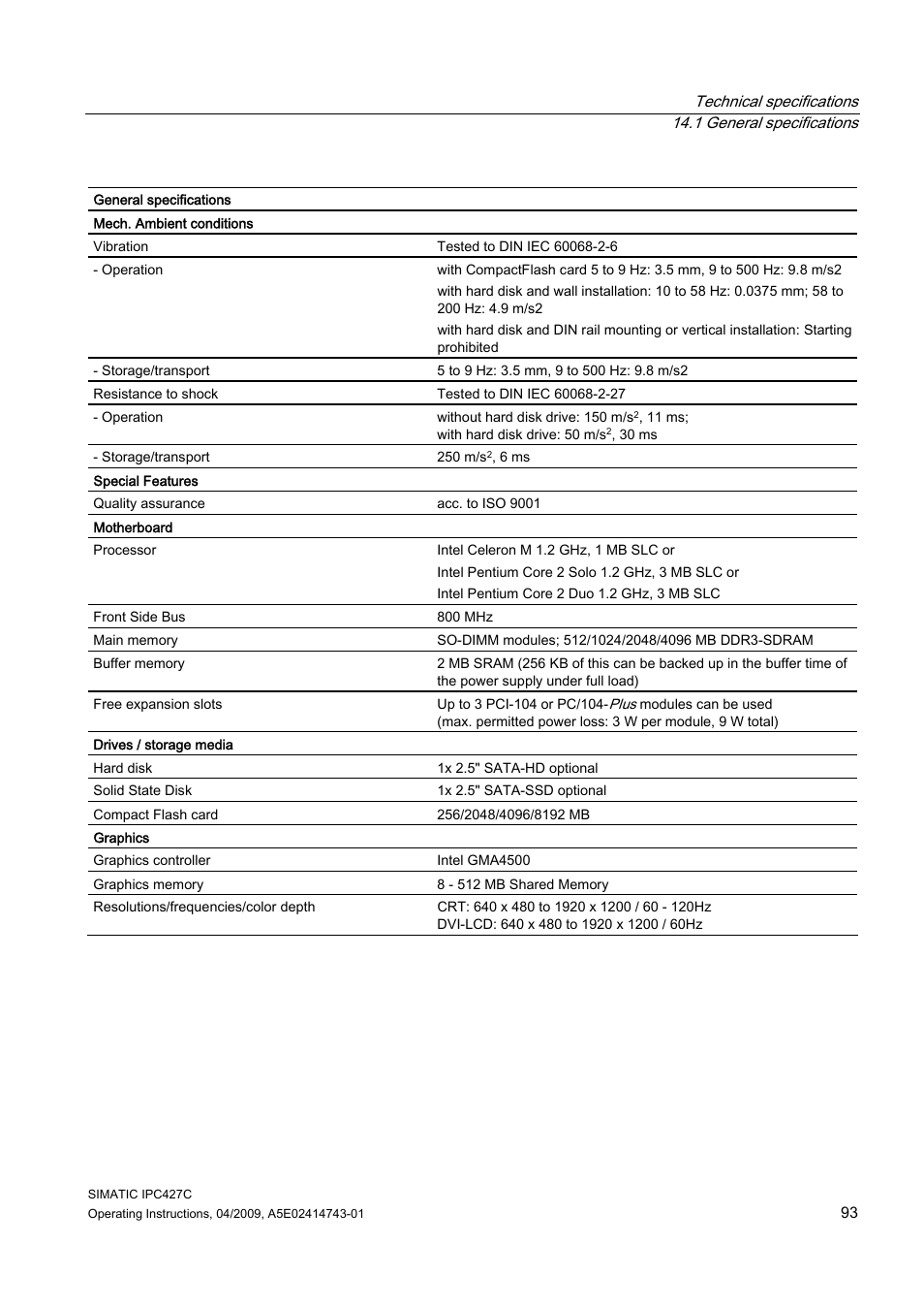 Siemens Simatic Industrial PC IPC427C User Manual | Page 93 / 170