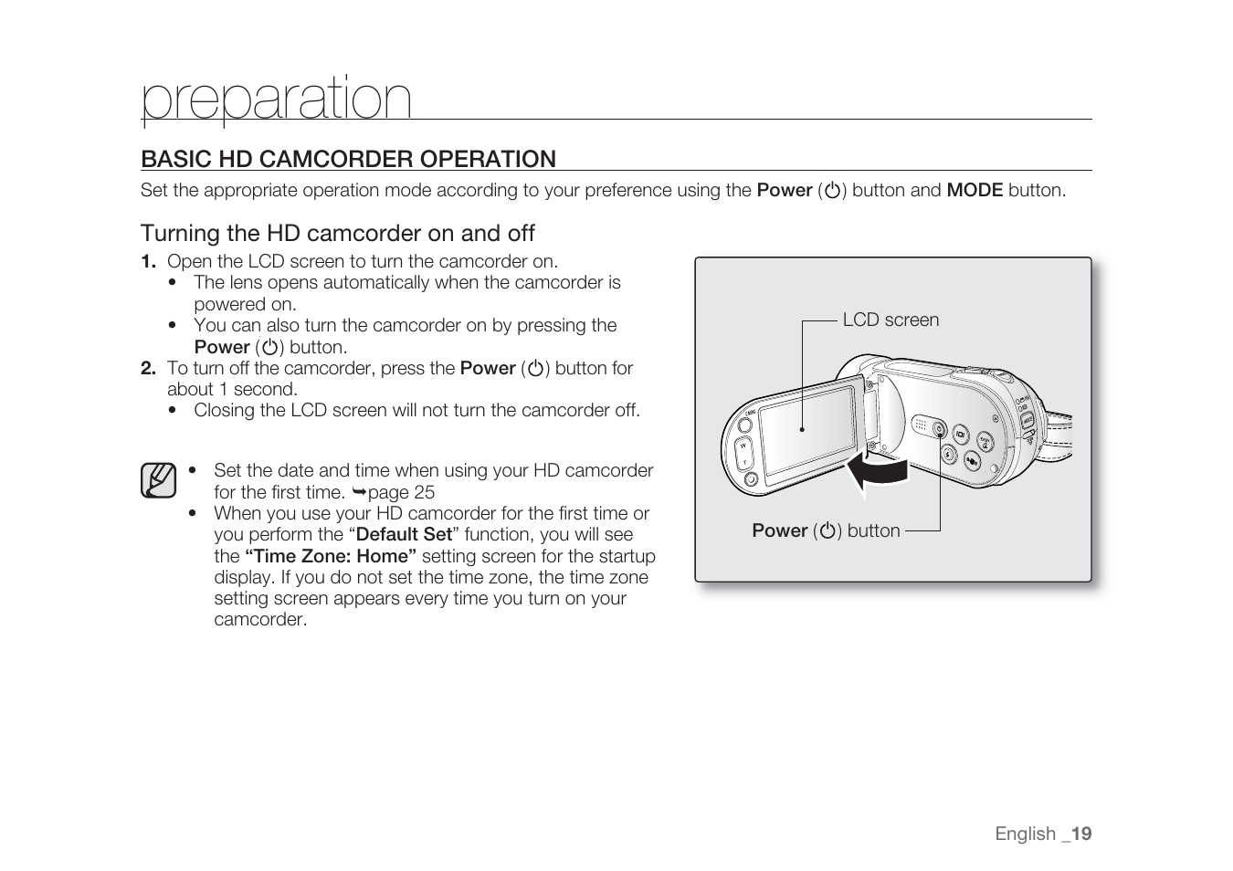 Preparation | Samsung HMX-H1062SP User Manual | Page 29 / 144