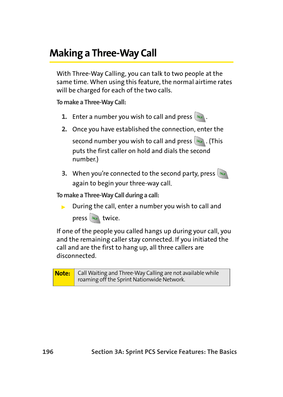 Making a three-way call | Samsung MM-A940 User Manual | Page 222 / 287