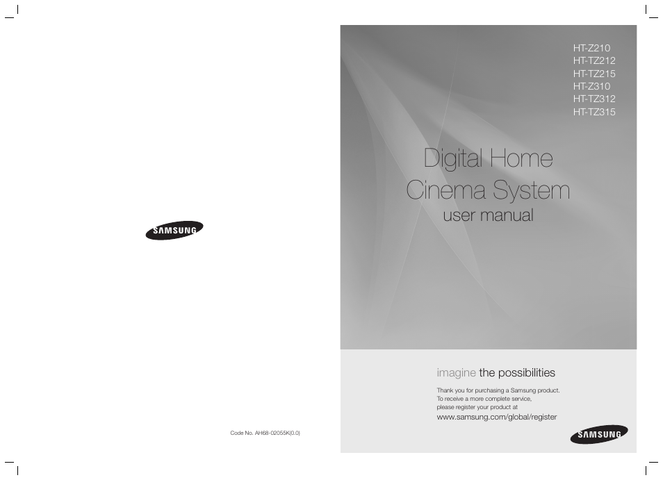 Samsung HT-TZ215  EN User Manual | 37 pages