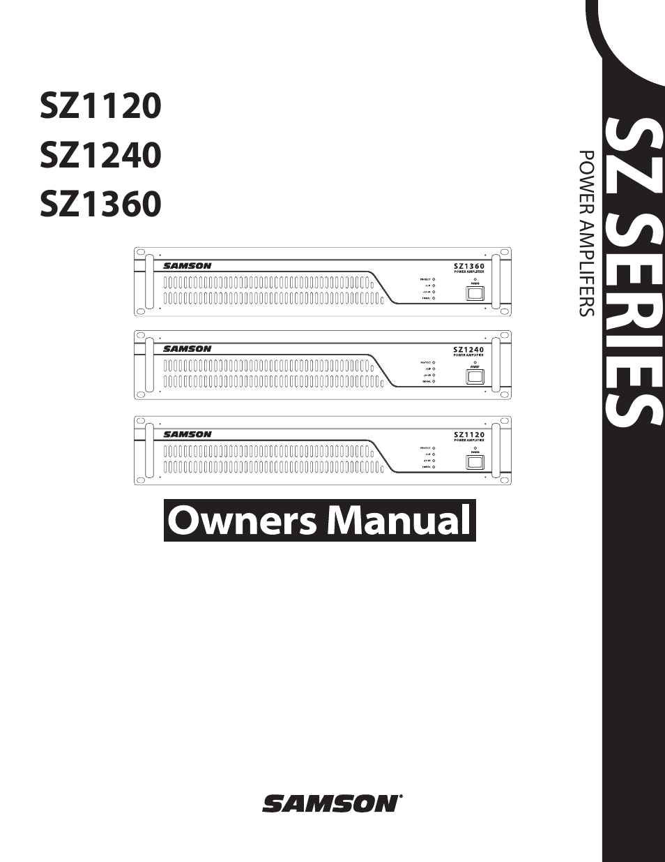 Samson POWER AMPLIFERS SZ1120 User Manual | 20 pages