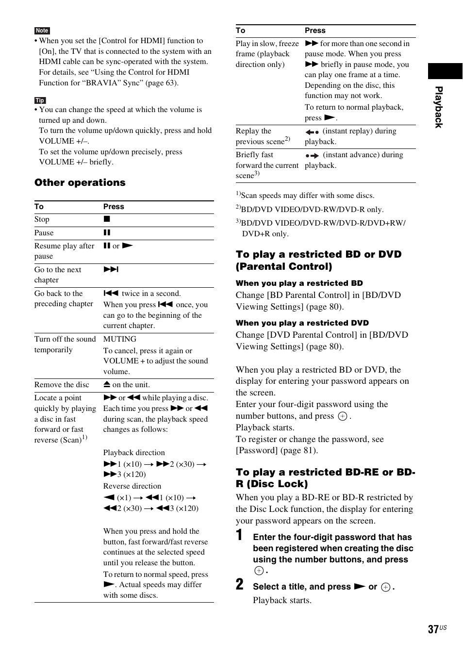 Sony BDV-T10 User Manual | Page 37 / 119