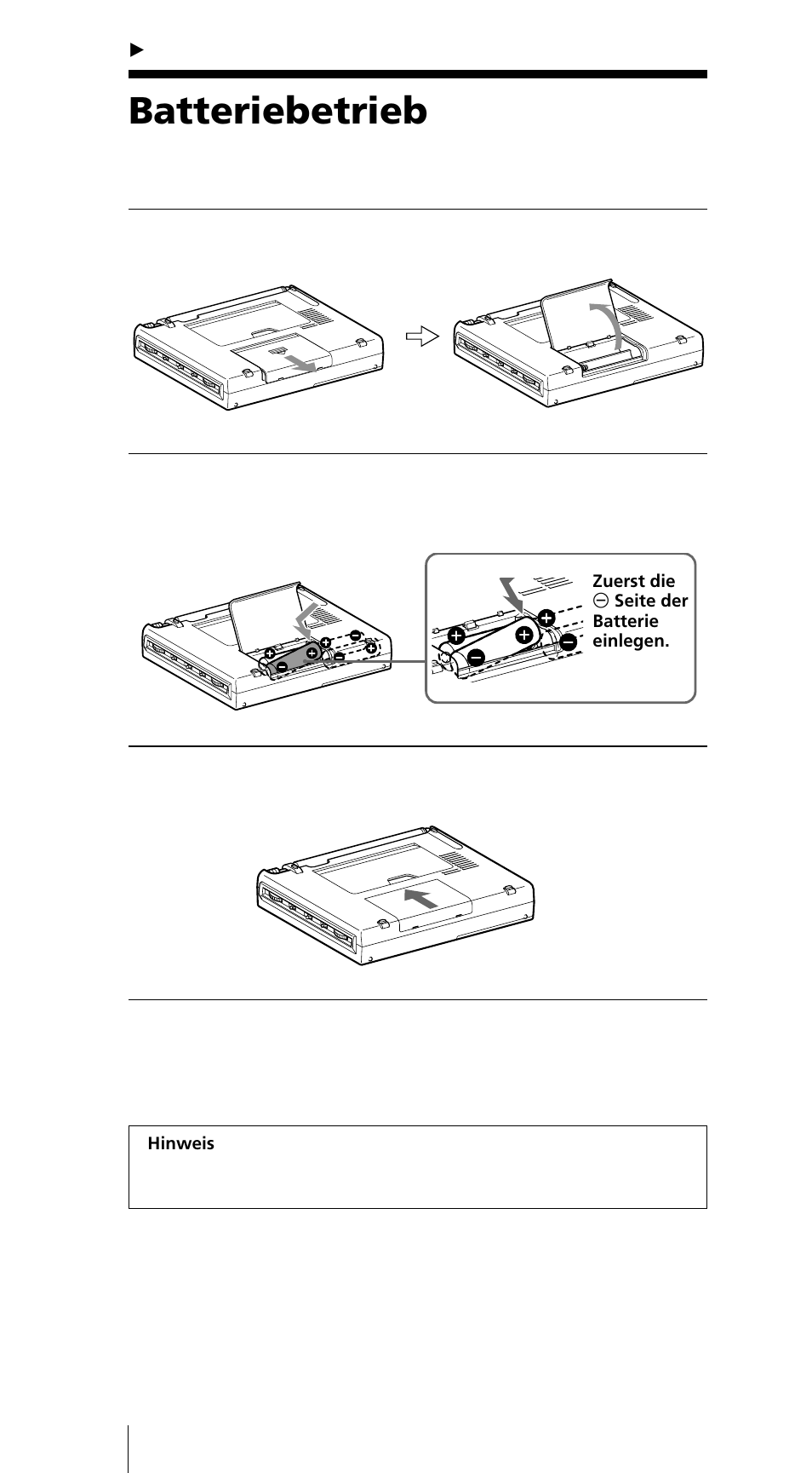 Batteriebetrieb | Sony ICF-SW7600GR User Manual | Page 88 / 242