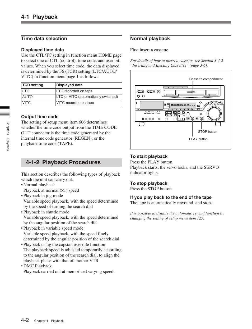 1-2 playback procedures, 1 playback | Sony HDW-M2100 User Manual | Page 35 / 115