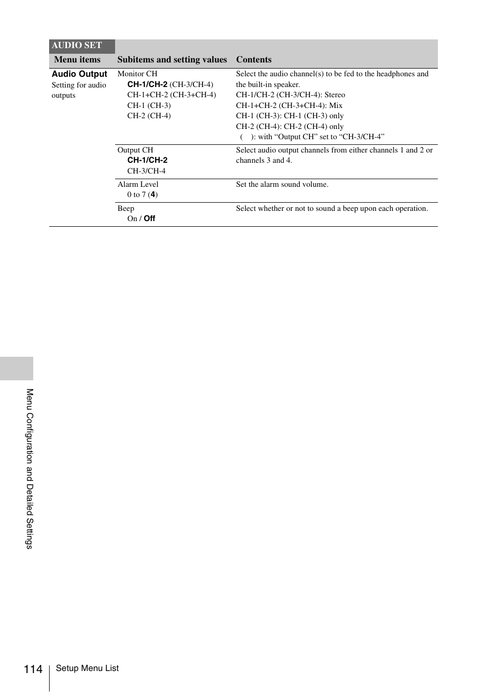Sony PMW-F3K User Manual | Page 114 / 164