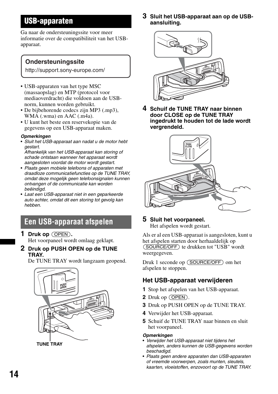 Usb-apparaten, Een usb-apparaat afspelen | Sony DSX-S100 User Manual | Page 116 / 132