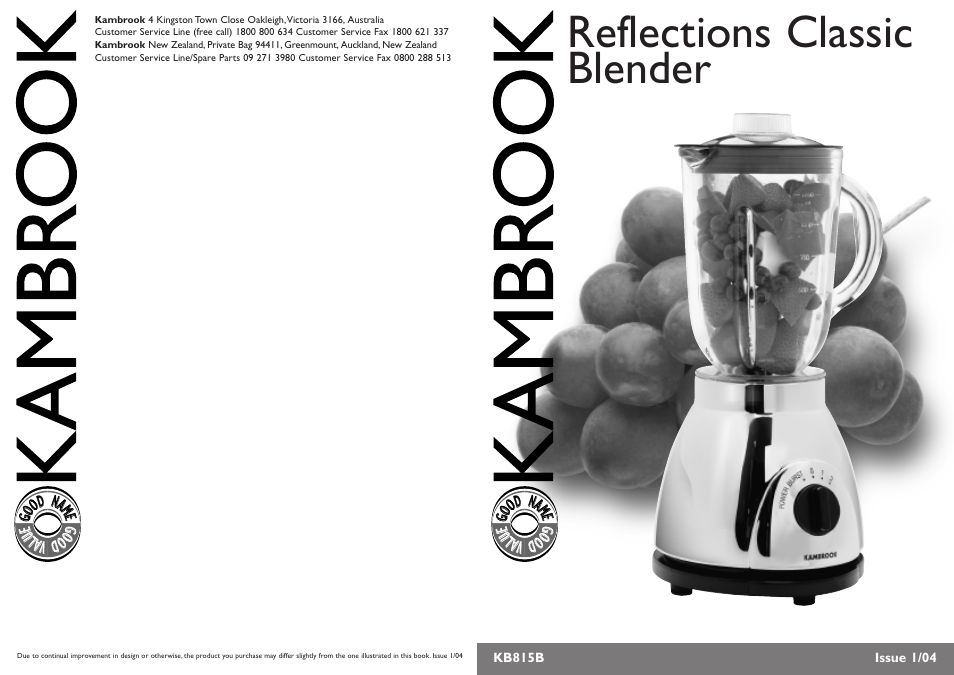 Kambrook KB815B User Manual | 6 pages