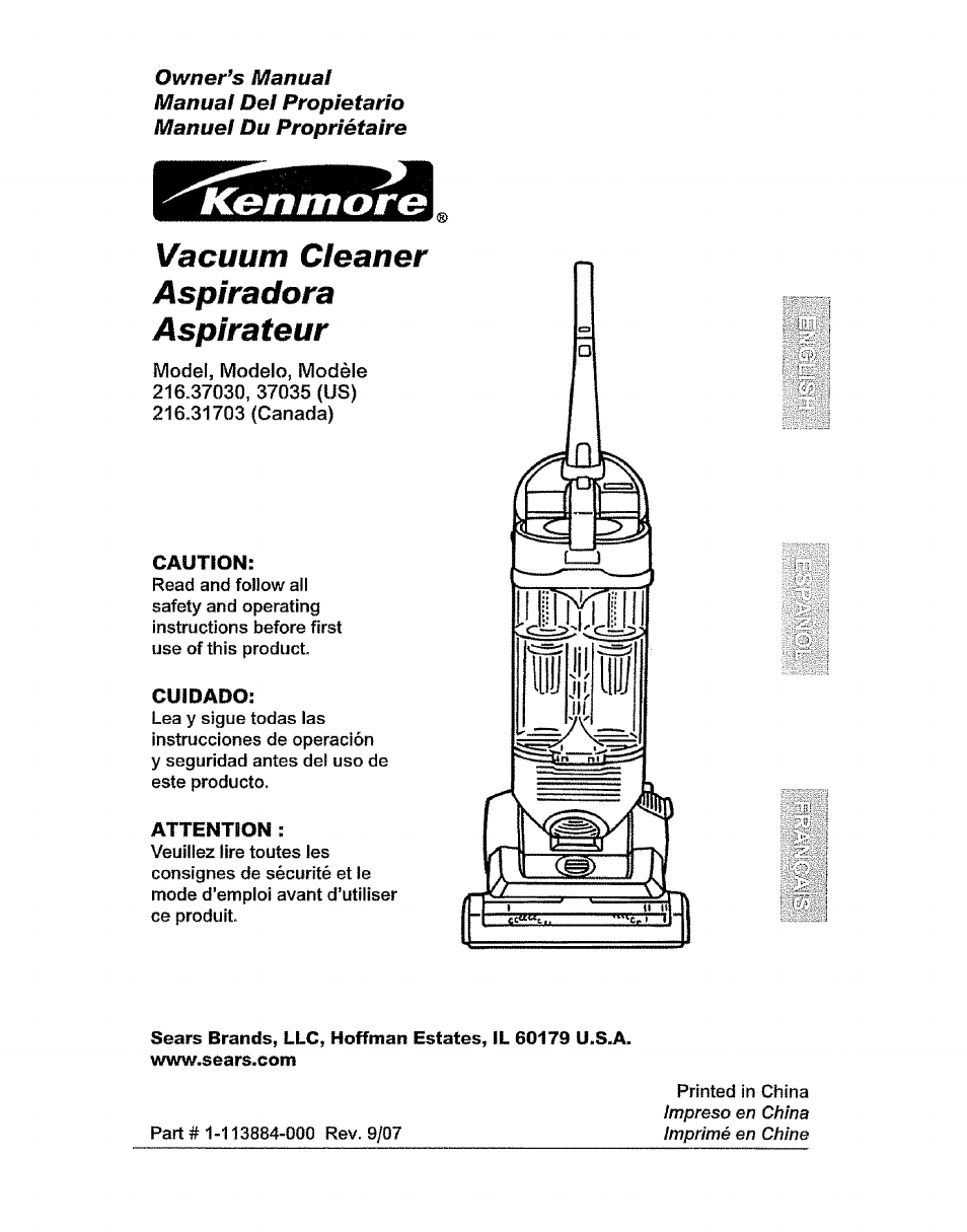 Kenmore 37035 User Manual | 17 pages