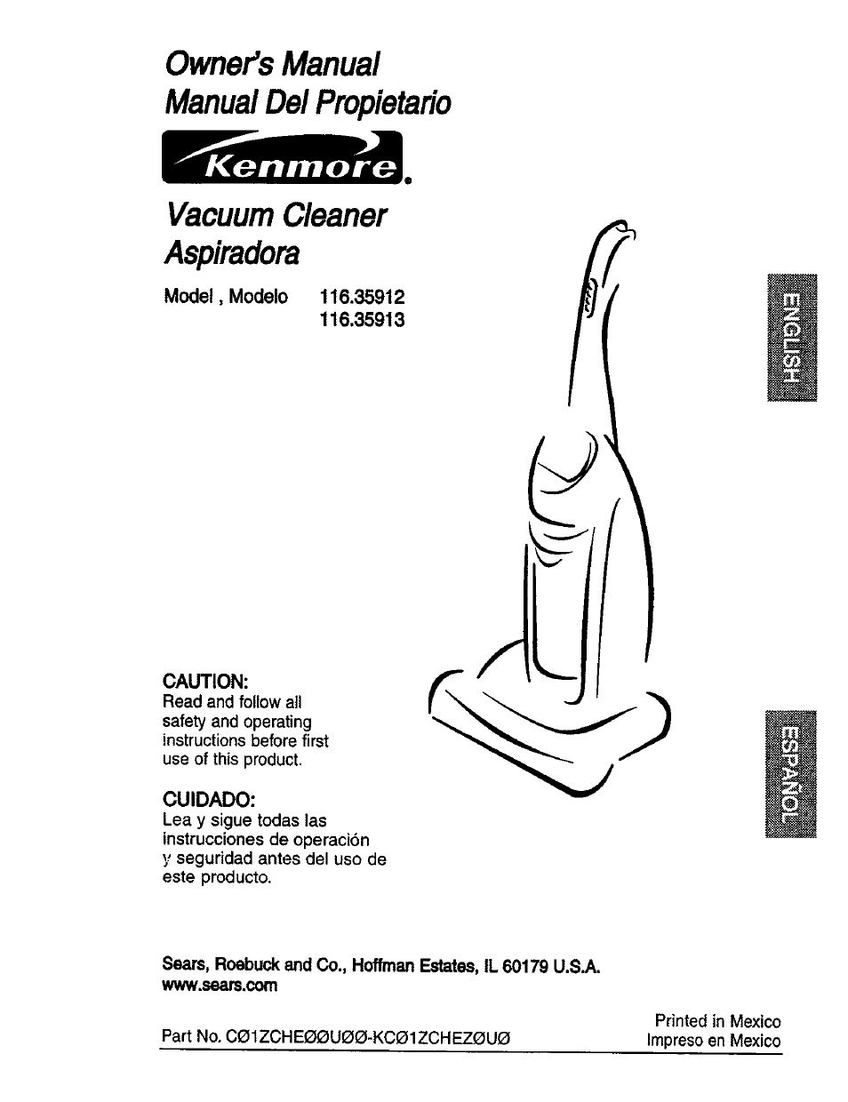 Kenmore ASPIRADORA 116.35913 User Manual | 40 pages