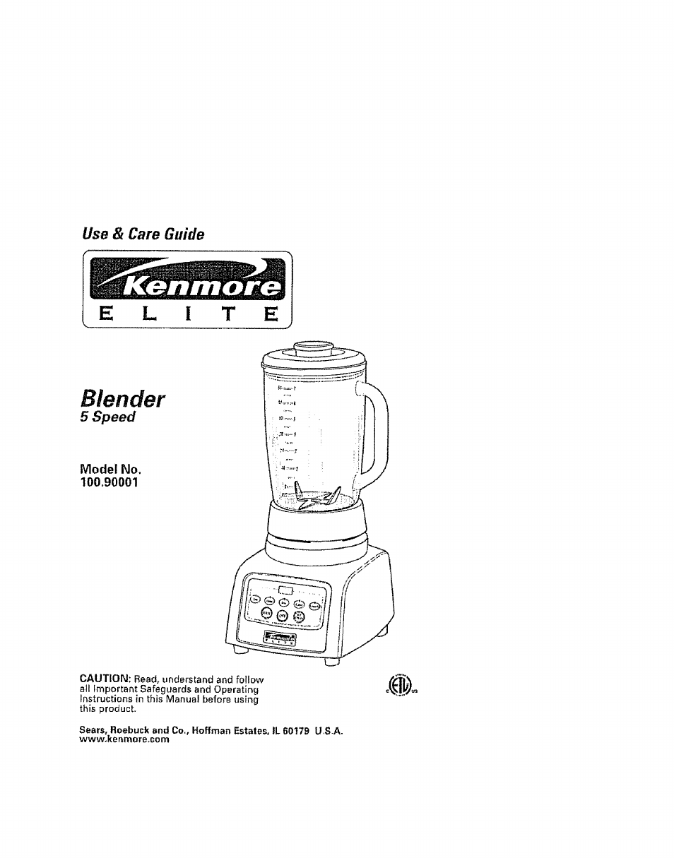 Kenmore 100.90001 User Manual | 8 pages