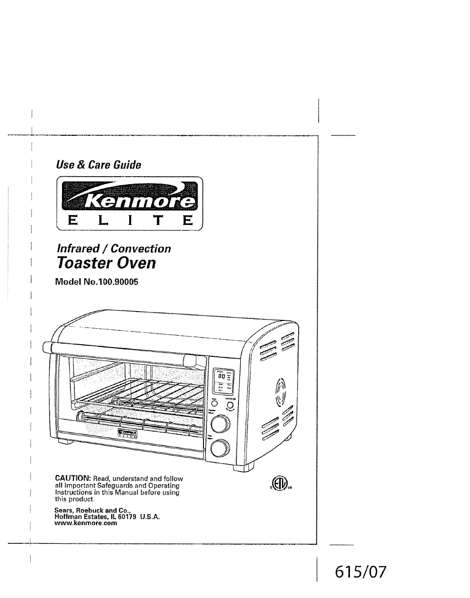 Kenmore Elite 100.90005 User Manual | 12 pages