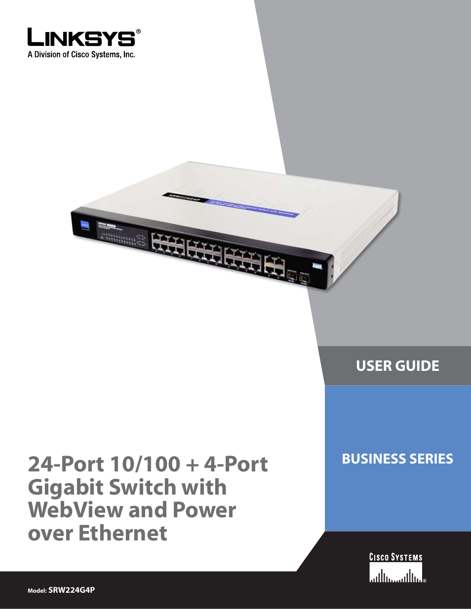 Linksys SRW224G4P User Manual | 72 pages