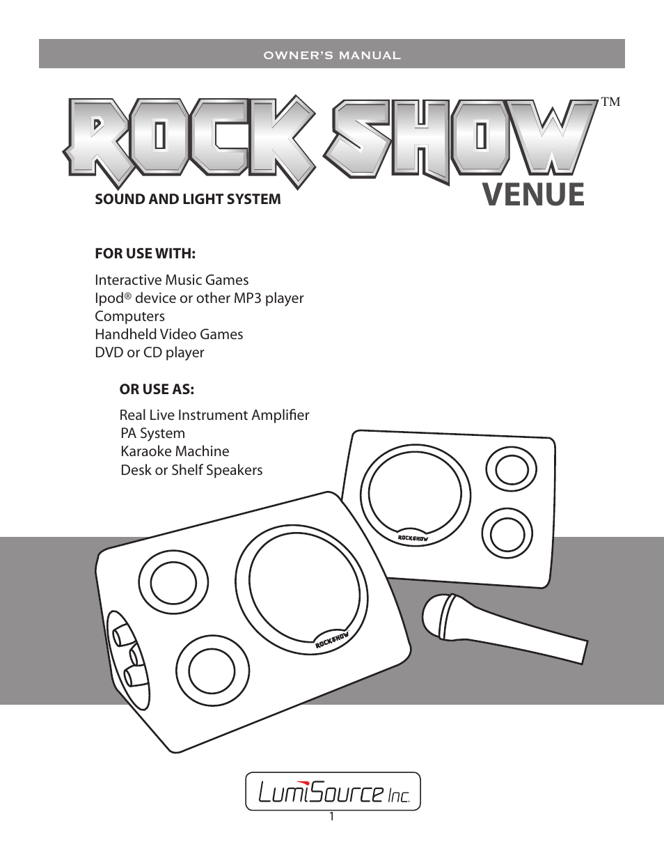 LumiSource Rock Show Venue User Manual | 8 pages