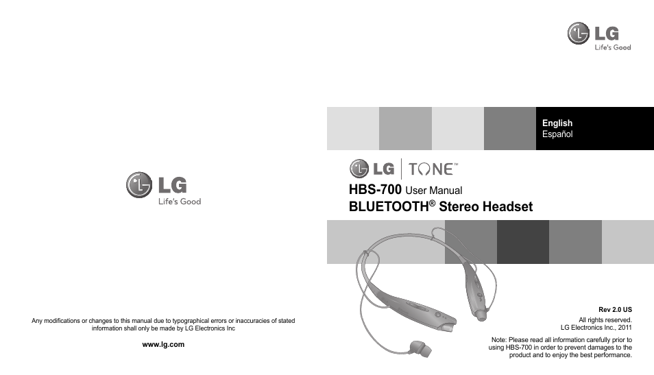 LG HBS700 User Manual | 18 pages