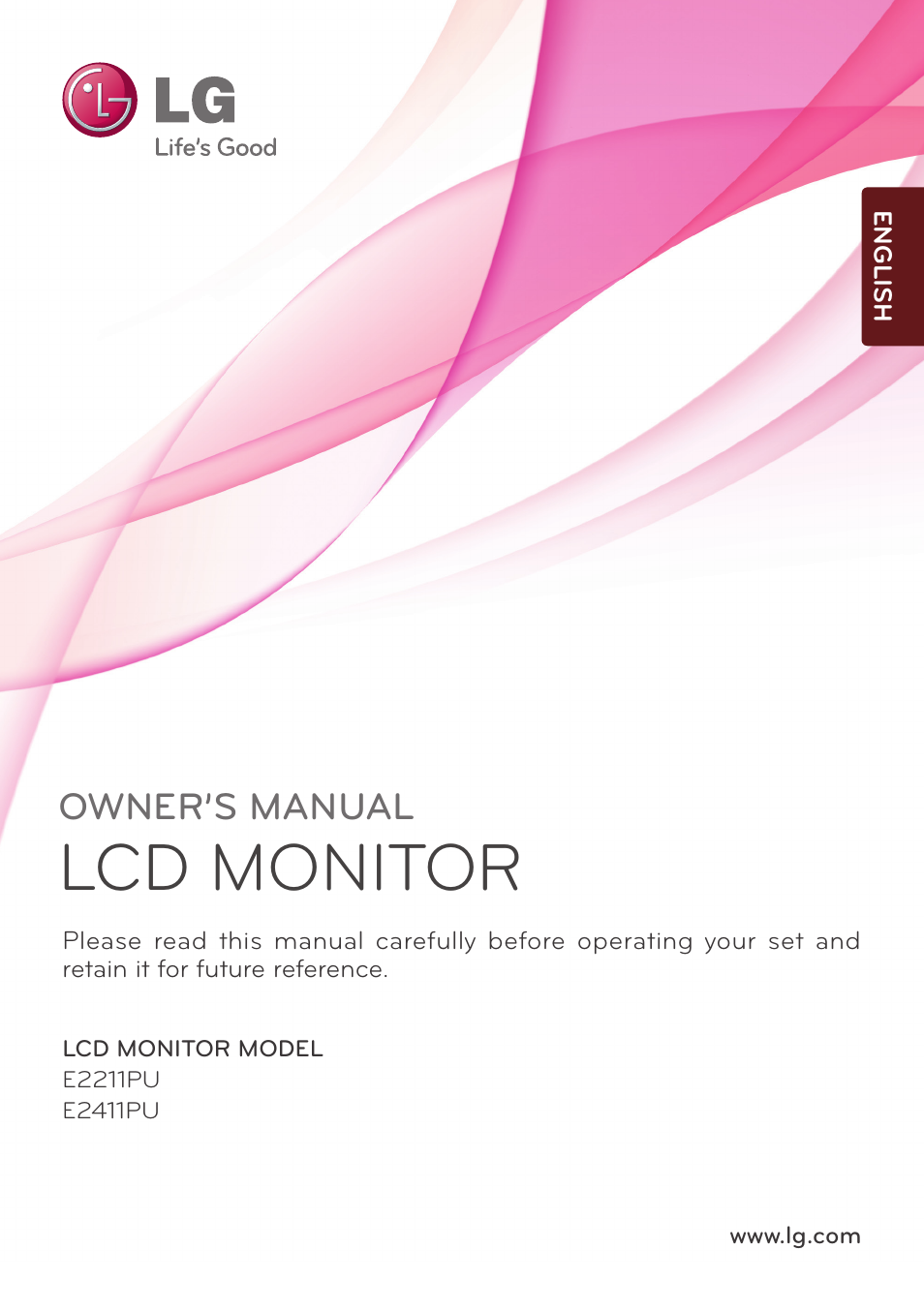 LG LCD MONITOR E2211PU User Manual | 34 pages