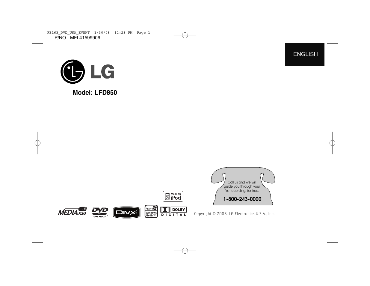 LG LFD850 User Manual | 24 pages