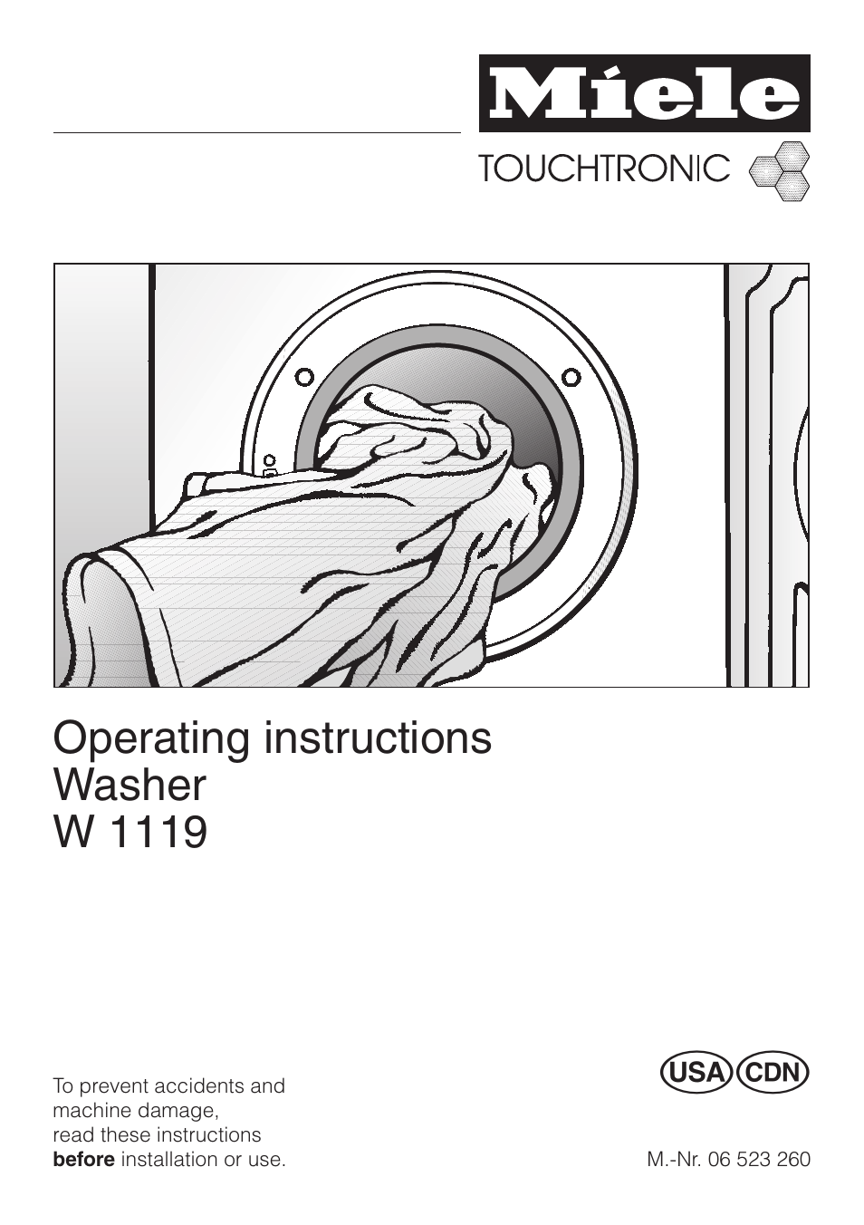 LG Washer W1119 User Manual | 60 pages