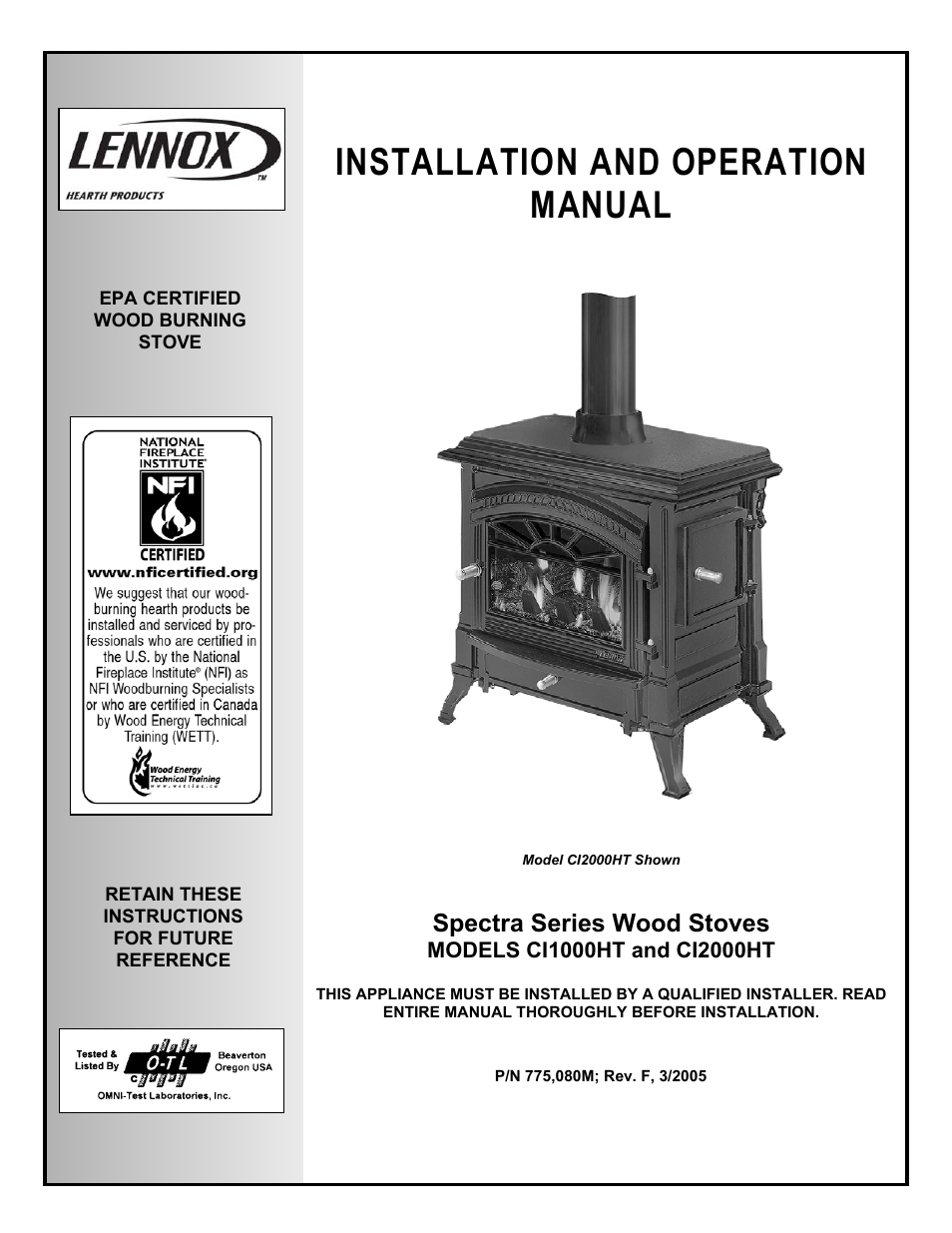 Lenoxx Electronics CI2000HT User Manual | 40 pages