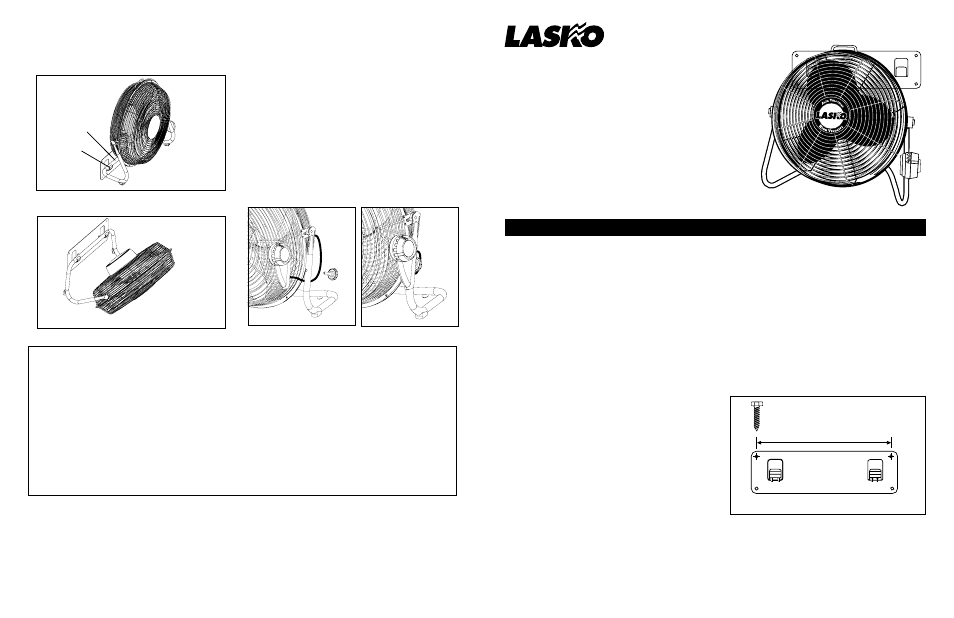 Lasko 2418QM User Manual | 2 pages