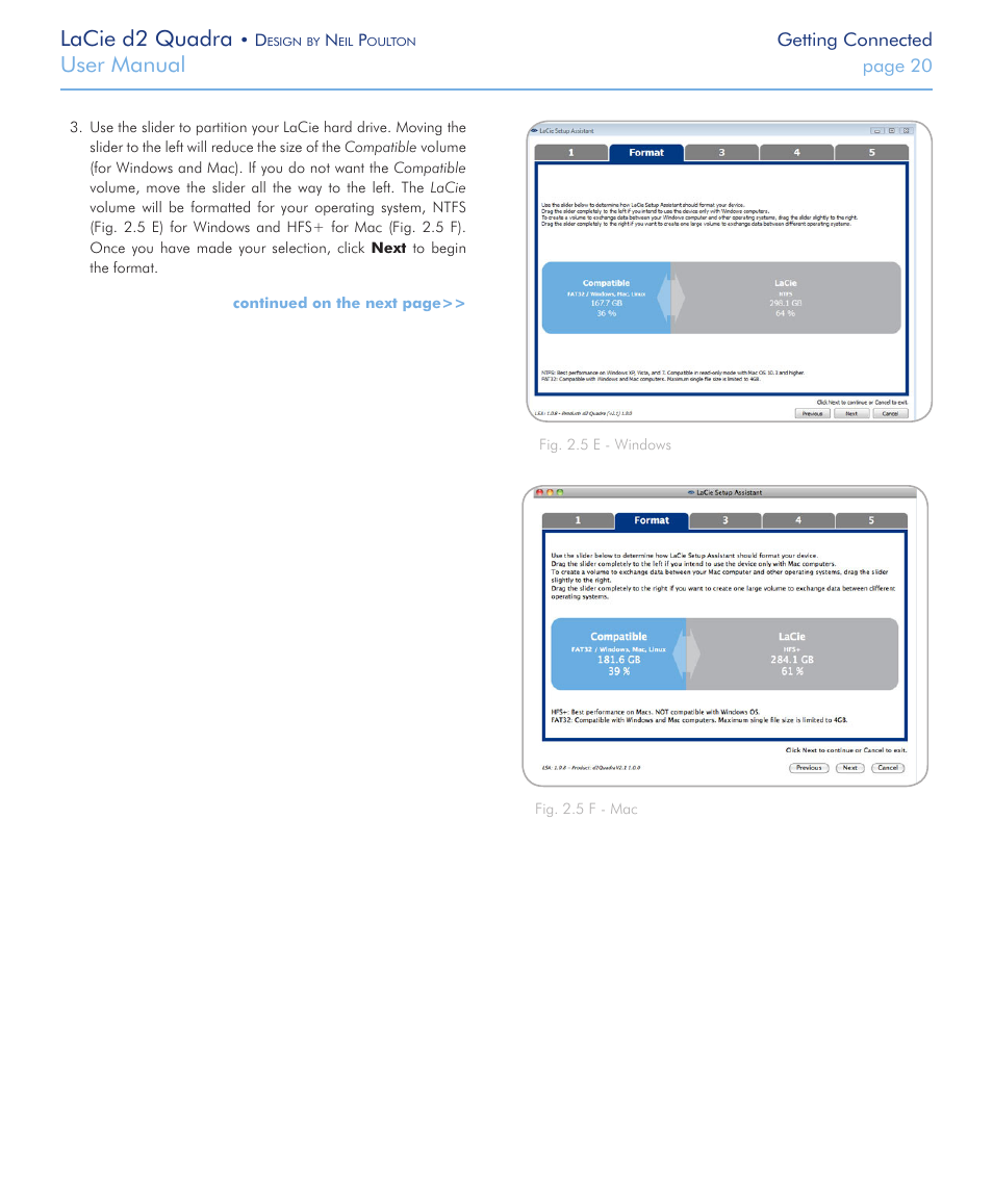 Lacie d2 quadra, User manual | LaCie FireWire 800 User Manual | Page 20 / 40