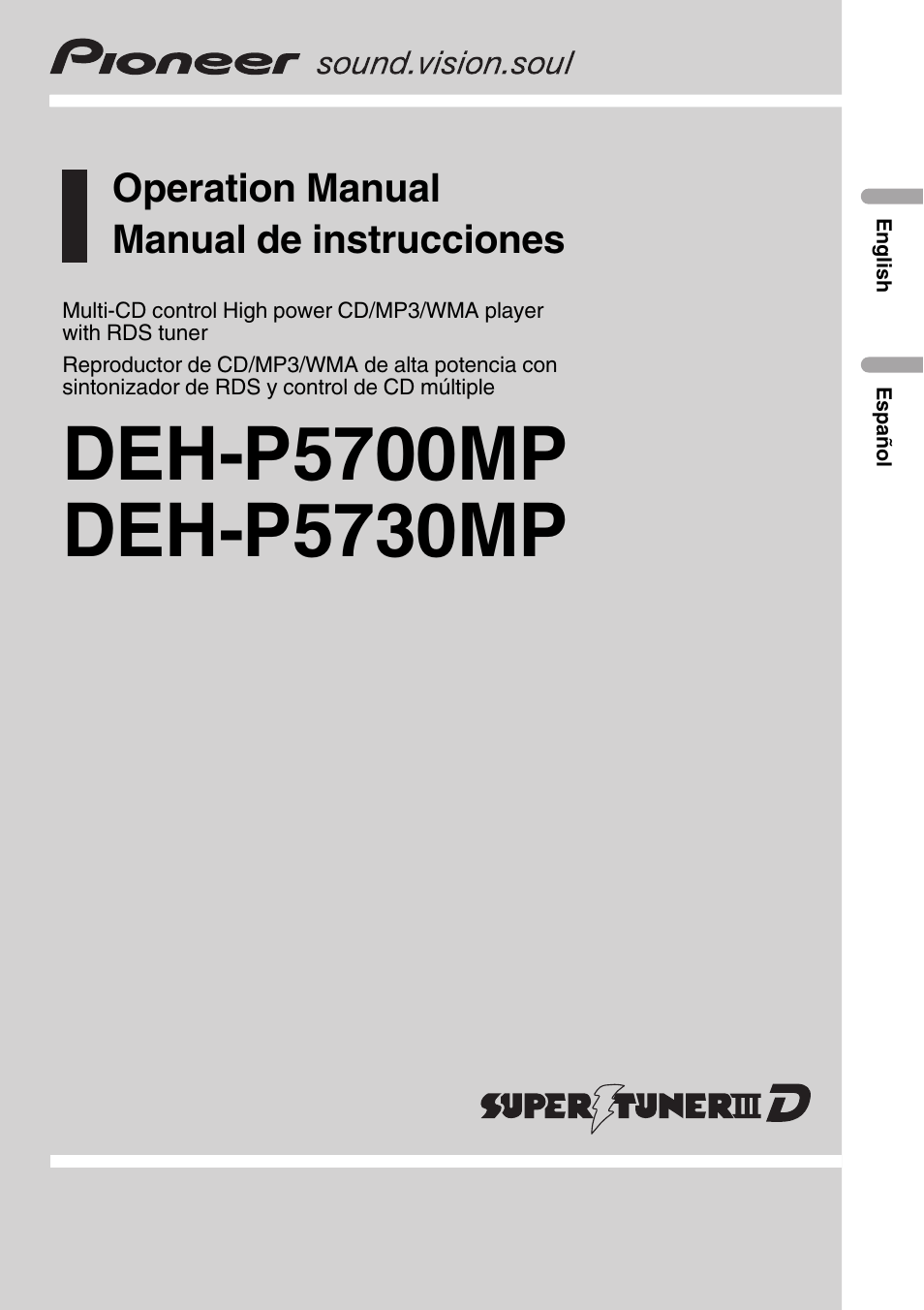 Pioneer DEH-P5700MP User Manual | 94 pages