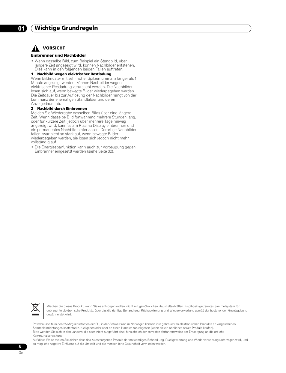 Wichtige grundregeln 01 | Pioneer PDP-436RXE User Manual | Page 96 / 136