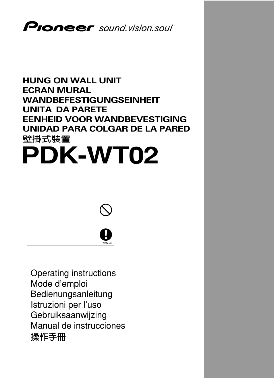 Pioneer PDK-WT02 User Manual | 20 pages